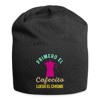 Funny Spanish Shirts Cafecito Cafe Espanol - Jersey Beanie - black - Front