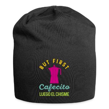Funny Spanish Shirts Cafecito Cafe Espanol - Jersey Beanie - black - Front