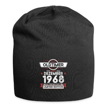 55th Birthday Classic Car December Vintage 1968 - Jersey Beanie - black - Front