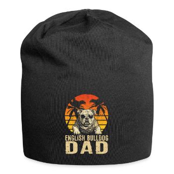 Papa bouledogue anglais - Bonnet en jersey - noir - Devant