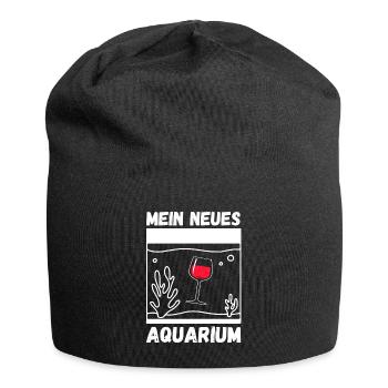 Wein Aquarium Fische Aquaristik - Jersey-Beanie - Schwarz - Vorne