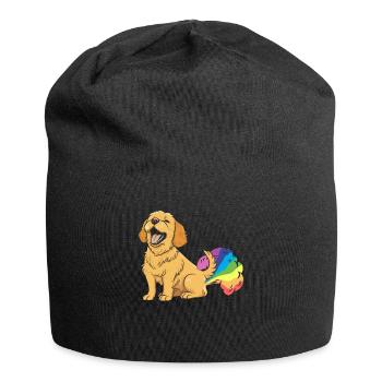 Golden Doodle Witzig Regenbogenfurz - Jersey-Beanie - Schwarz - Vorne