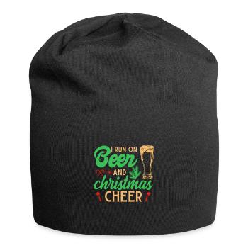 Bière et dictons amusants de l’Avent de Noël - Bonnet en jersey - noir - Devant