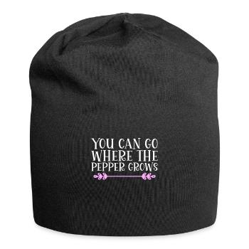 Vous pouvez aller là où pousse le poivre. Danglais - Bonnet en jersey - noir - Devant