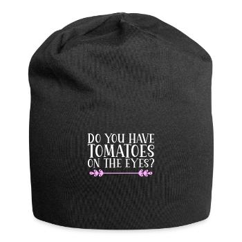 Do you have Tomatoes on the Eyes? Denglisch - Jersey-Beanie - Schwarz - Vorne