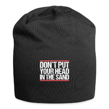 Don ́t put your head in the sand Denglisch - Jersey Beanie - black - Front