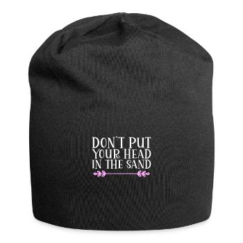 Don ́t put your head in the sand Denglisch - Jersey Beanie - black - Front