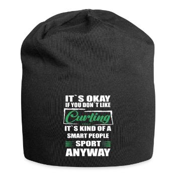 Ce n’est pas grave si vous n’aimez pas le curling - Bonnet en jersey - noir - Devant