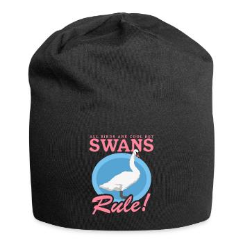Swans Swans Swan Lover Gift - Jersey Beanie - black - Front