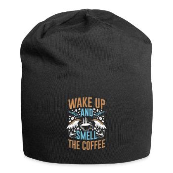 Wake Up and Smell the Coffee - Jersey-Beanie - Schwarz - Vorne