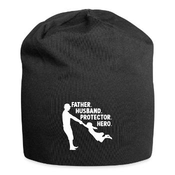 Vater Tochter Partnerlook lustig Tochter Papa - Jersey-Beanie - Schwarz - Vorne