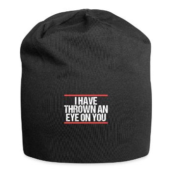 J’ai jeté un coup d’œil sur toi Denglisch - Bonnet en jersey - noir - Devant