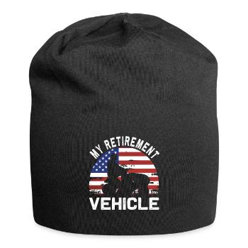 Tondeuse de course drôle Drapeau américain - Bonnet en jersey - noir - Devant