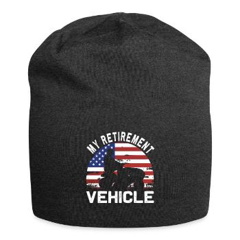 Tondeuse de course drôle Drapeau américain - Bonnet en jersey - charbon - Devant