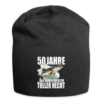 50 Jahre und immer noch ein toller Hecht - Jersey-Beanie - Schwarz - Vorne