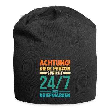 Philatelie Briefmarkensammlung Briefmarkensammler - Jersey-Beanie - Schwarz - Vorne