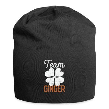 Team Ginger Funny Shamrock St. Patrick's Day - Jersey Beanie - black - Front