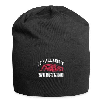 Wrestling Wrestler Fight Wrestling Ringer Gift - Jersey Beanie - black - Front