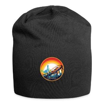 Amusement Park, Fair, Fairground, Funfair - Jersey Beanie - black - Front