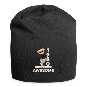 1980 Geburtstag Teddy Bär Being Awesome Orignal - Jersey-Beanie - Schwarz - Vorne