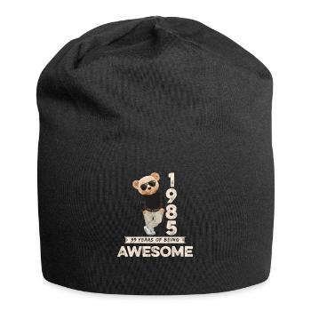 1985 Geburtstag Teddy Bär Being Awesome Orignal - Jersey-Beanie - Schwarz - Vorne