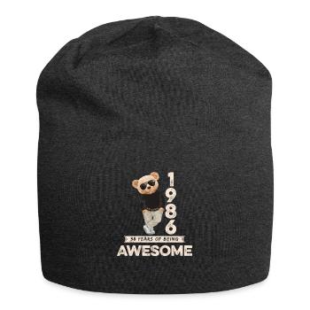 1986 Geburtstag Teddy Bär Being Awesome Orignal - Jersey-Beanie - Anthrazit - Vorne