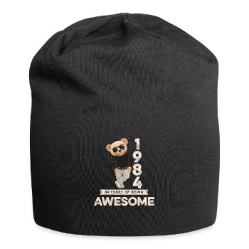1984 Geburtstag Teddy Bär Being Awesome Orignal - Jersey-Beanie - Schwarz - Vorne