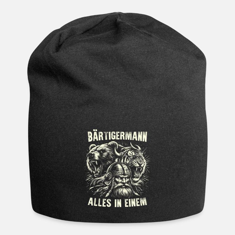 Bärtigermann alles in einem Wikinger - Jersey-Beanie - Schwarz