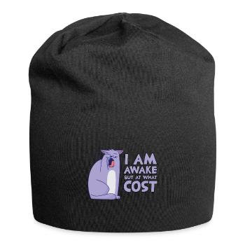 Lustige Morgen Katze Besitzer Geschenk - Jersey-Beanie - Schwarz - Vorne