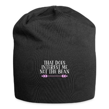 Cela ne m’intéresse pas, le haricot Denglisch - Bonnet en jersey - noir - Devant
