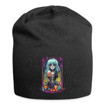 Gothic Pumpkin Spice latte skeleton eGirl Design - Jersey Beanie - black - Front