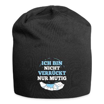 Eisbaden Nicht Verrückt Nur Mutig Lustiges - Jersey-Beanie - Schwarz - Vorne
