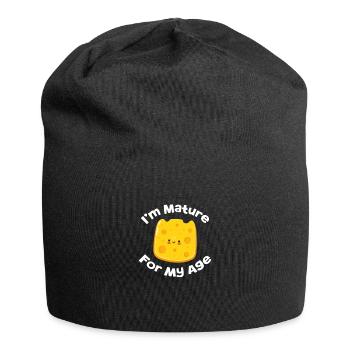 Cheese Cheesecake Food Gift - Jersey Beanie - black - Front