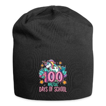Joyeux 100 jours d'apprentissage magique - Bonnet en jersey - noir - Devant