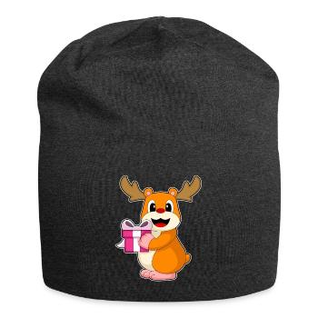 Forfait de Noël hamster - Bonnet en jersey - charbon - Devant