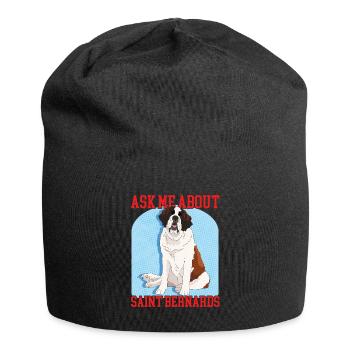 Bernhardiner Hund St. Bernhardshund Geschenk - Jersey-Beanie - Schwarz - Vorne