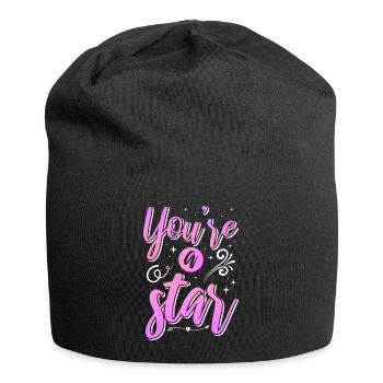 Soyez vous-même ! Confiance en soi, pensée positive, motivation - Bonnet en jersey - noir - Devant