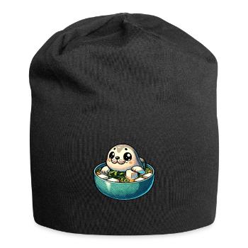 Sea Animal, Sea Animal, Ocean, Miso, Soup, Seal - Jersey Beanie - black - Front