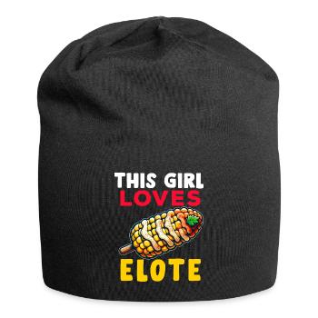 Elote Fille Femmes Elote Mexicain Maïs Nourriture Comida - Bonnet en jersey - noir - Devant