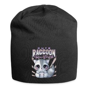 Kawaii Raccoon, Funny Raccoon-Racoon Saying - Jersey Beanie - black - Front