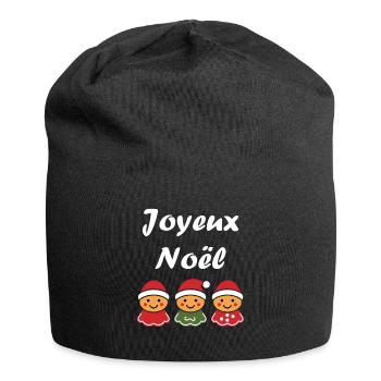 Joyeux noel pain d'épice - Bonnet en jersey - noir - Devant