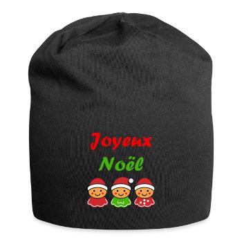 Joyeux noel pain d'épice - Bonnet en jersey - noir - Devant