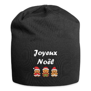 Joyeux noel pain d'épice - Bonnet en jersey - noir - Devant