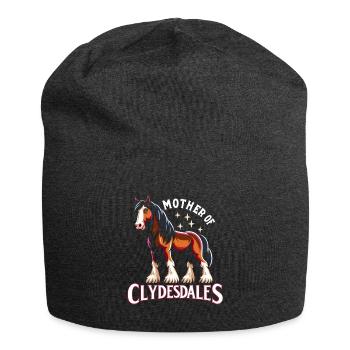 Draught Horse Lovers Giant Horse Breed Clydesdale - Jersey Beanie - charcoal grey - Front