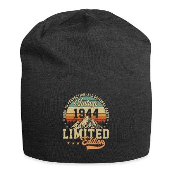 1944: Zeitloses Geburtstagsgeschenk - Jersey-Beanie - Anthrazit - Vorne
