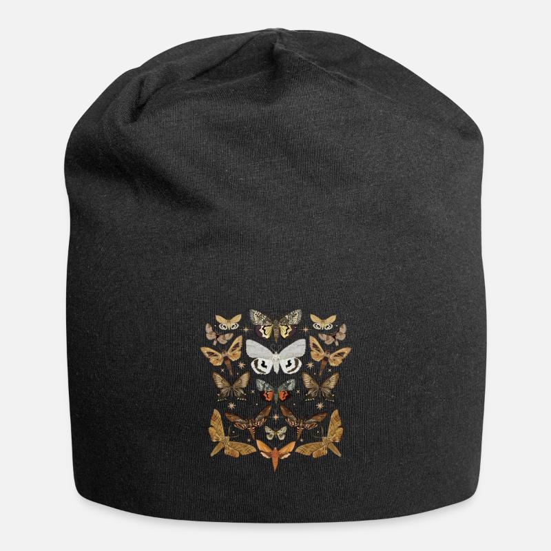 Moths, species, moths, moths - Jersey Beanie - black