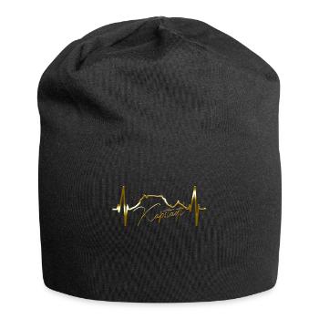 Kapstadt Skyline Herzschlag Südafrika Tafelberg - Jersey-Beanie - Schwarz - Vorne