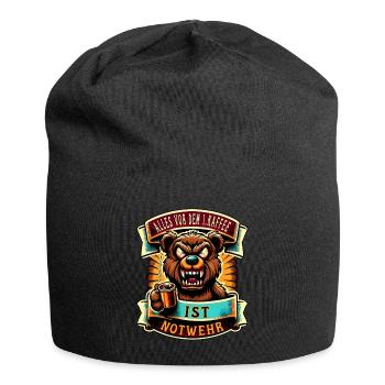 Alles Vor Dem 1 Kaffee Ist Notwehr Morgenmuffel - Jersey-Beanie - Schwarz - Vorne