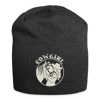 Mädchen Herz Moment mit Pferd - Jersey-Beanie - Anthrazit - Vorne