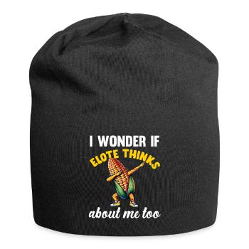 Elote Girl Women Elote Mexican Corn Food Comida - Jersey Beanie - black - Front